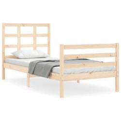 Cadre de lit sans matelas 100x200 cm bois massif 