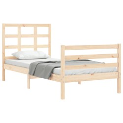Cadre de lit sans matelas 100x200 cm bois massif 