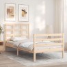 Cadre de lit sans matelas 100x200 cm bois massif 