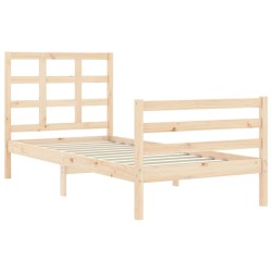 Cadre de lit sans matelas 100x200 cm bois massif 
