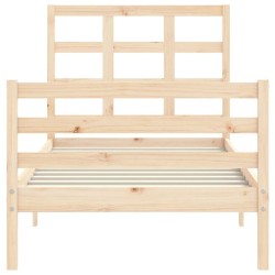 Cadre de lit sans matelas 100x200 cm bois massif 