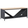 Étagère à bois de chauffage avec plateau en bois anthracite 