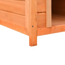 Niche pour chiens Bois de pin et de sapin massif 72x85x82 cm 