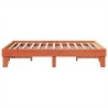 Cadre de lit sans matelas cire marron 140x200cm bois pin massif 