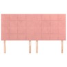 Têtes de lit 4 pcs Rose 90x5x78/88 cm Velours 