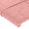 Têtes de lit 4 pcs Rose 90x5x78/88 cm Velours 