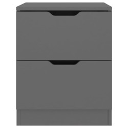 Tables de chevet 2 pcs Gris 40x40x50 cm bois d’ingénierie 