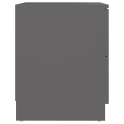 Tables de chevet 2 pcs Gris 40x40x50 cm bois d’ingénierie 