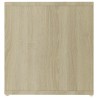 Meuble TV blanc chêne sonoma 142,5x35x36,5 cm bois d'ingénierie 