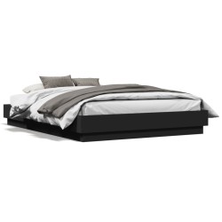 Cadre de lit sans matelas noir 120x190 cm 