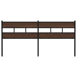 Tête de lit chêne marron 200 cm acier et bois d'ingénierie 