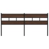 Tête de lit chêne marron 200 cm acier et bois d'ingénierie 