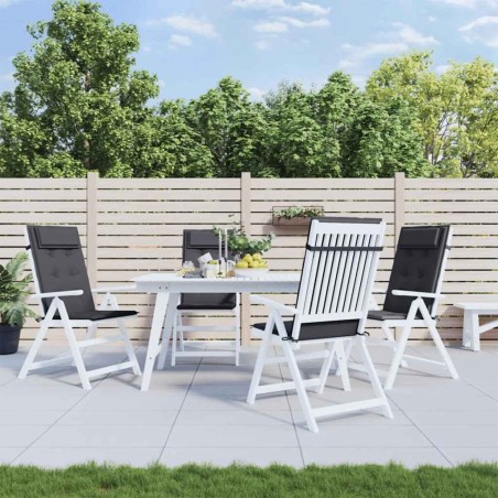 Coussins de chaise à dossier haut lot de 4 anthracite 
