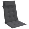 Coussins de chaise à dossier haut lot de 4 anthracite 