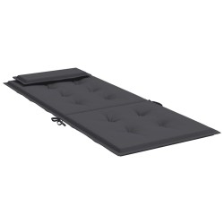 Coussins de chaise à dossier haut lot de 4 anthracite 