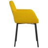 Chaises à manger lot de 2 Jaune Velours 