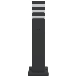 Lampadaires d'extérieur avec sortie 3 pcs noir 50 cm aluminium 