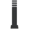 Lampadaires d'extérieur avec sortie 3 pcs noir 50 cm aluminium 