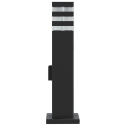 Lampadaires d'extérieur avec sortie 3 pcs noir 50 cm aluminium 