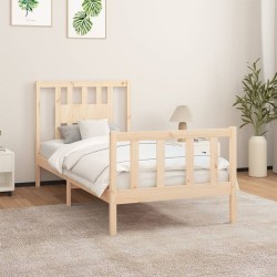 Cadre de lit sans matelas bois massif de pin 100x200 cm 