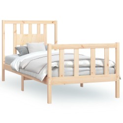 Cadre de lit sans matelas bois massif de pin 100x200 cm 