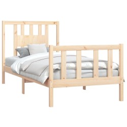 Cadre de lit sans matelas bois massif de pin 100x200 cm 