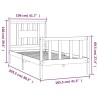 Cadre de lit sans matelas bois massif de pin 100x200 cm 