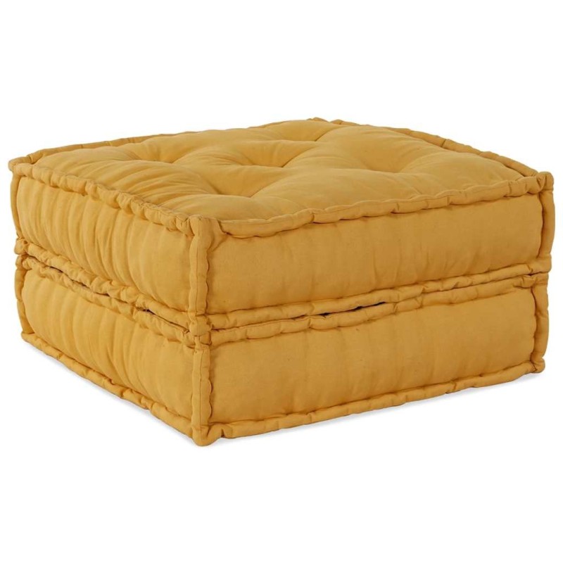 Pouf modulaire jaune 70x70x36 tissu 