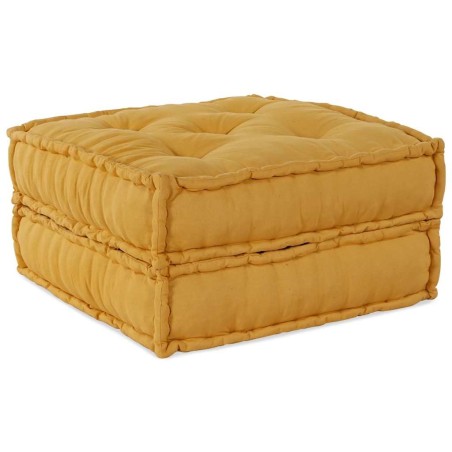 Pouf modulaire jaune 70x70x36 tissu 