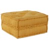 Pouf modulaire jaune 70x70x36 tissu 