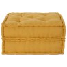 Pouf modulaire jaune 70x70x36 tissu 
