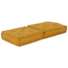 Pouf modulaire jaune 70x70x36 tissu 