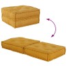 Pouf modulaire jaune 70x70x36 tissu 