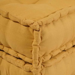 Pouf modulaire jaune 70x70x36 tissu 