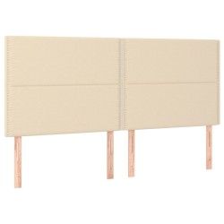 Têtes de lit 4 pcs Crème 80x5x78/88 cm Tissu 