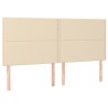 Têtes de lit 4 pcs Crème 80x5x78/88 cm Tissu 