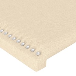 Têtes de lit 4 pcs Crème 80x5x78/88 cm Tissu 