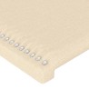 Têtes de lit 4 pcs Crème 80x5x78/88 cm Tissu 