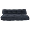 Coussin de canapé en paletteavec un support lombaire en tissu gris anthracite 