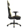 Chaise de jeu de massage avec repose-pied Noir&Doré Similicuir 