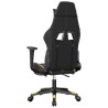 Chaise de jeu de massage avec repose-pied Noir&Doré Similicuir 