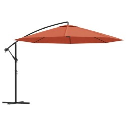 Parasol de jardin en porte-à-faux et poteau en aluminium 