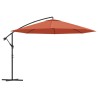 Parasol de jardin en porte-à-faux et poteau en aluminium 