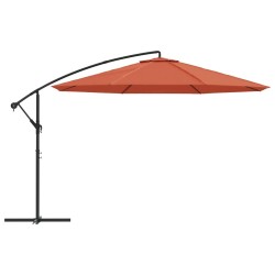 Parasol de jardin en porte-à-faux et poteau en aluminium 