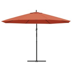 Parasol de jardin en porte-à-faux et poteau en aluminium 