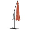 Parasol de jardin en porte-à-faux et poteau en aluminium 