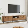 Meuble TV à tiroir chêne artisanal 200x25x44 cm bois ingénierie 