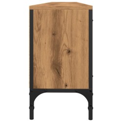 Meuble TV à tiroir chêne artisanal 200x25x44 cm bois ingénierie 