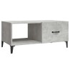 Table basse gris béton 90x50x40 cm bois d'ingénierie 
