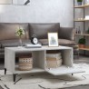 Table basse gris béton 90x50x40 cm bois d'ingénierie 